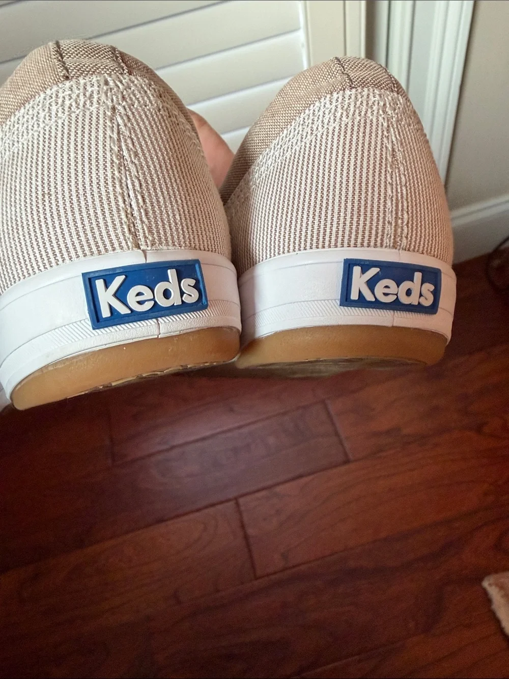 Keds Beige Canvas Dream Foam Lace-Up Sneakers